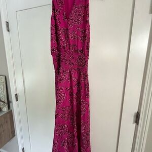 White House Black Market Pink V-Neck Wrap Gown